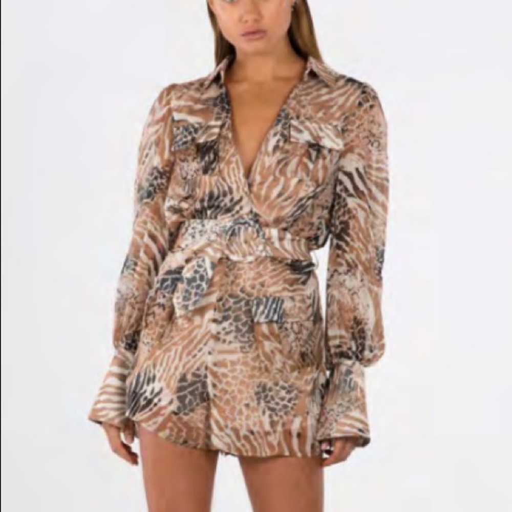 Misha collection animal print romper